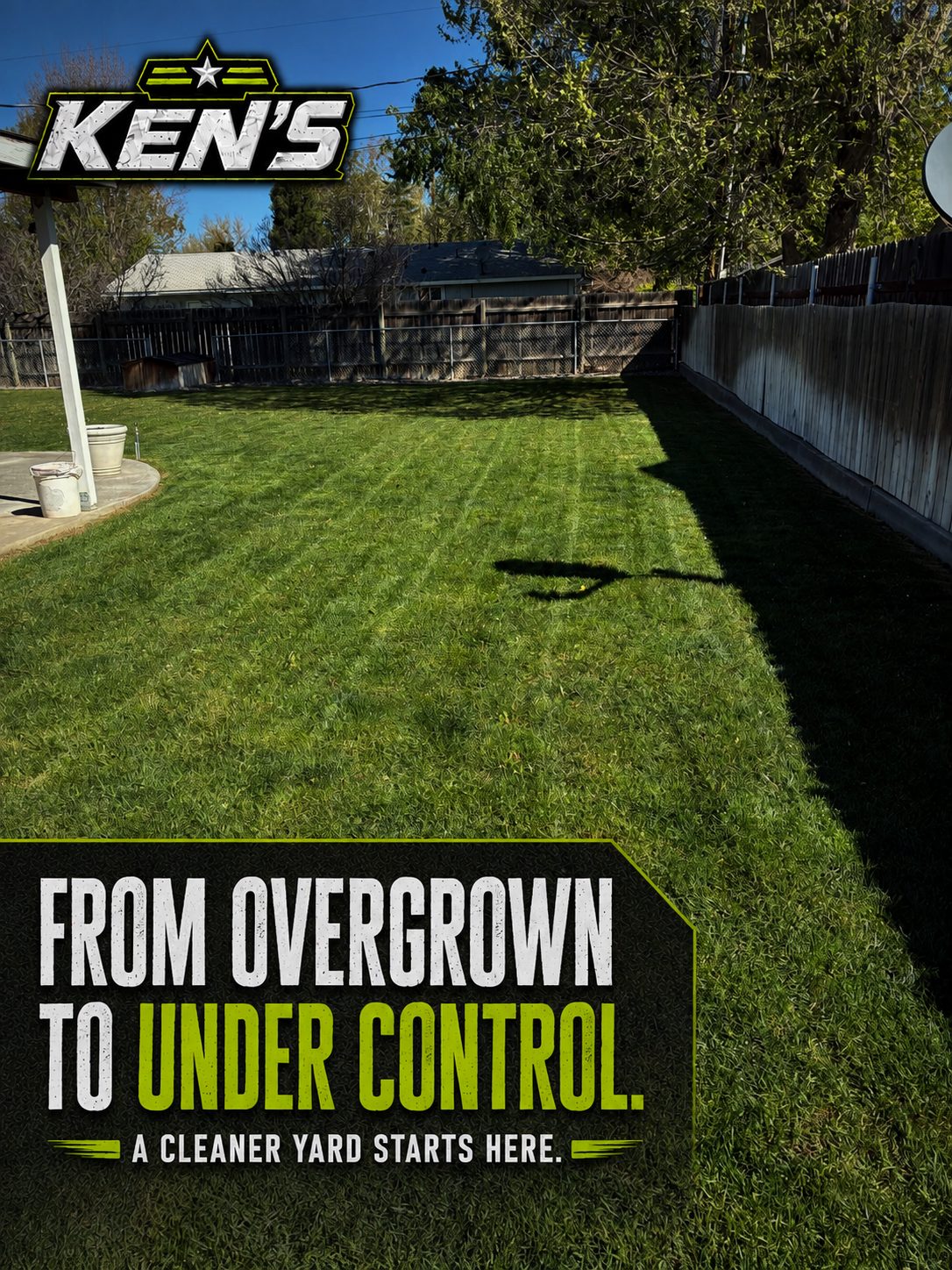 Backyard transformed from overgrown to under control